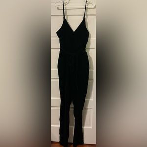 NWT Gap Black Velvet Jumpsuit